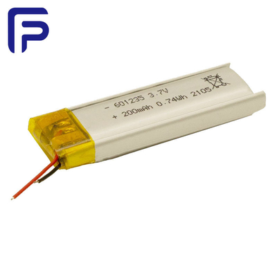 601235 Rechargeable Lithium Ion Battery Pack 3.7V 200mAh For Wearable Device