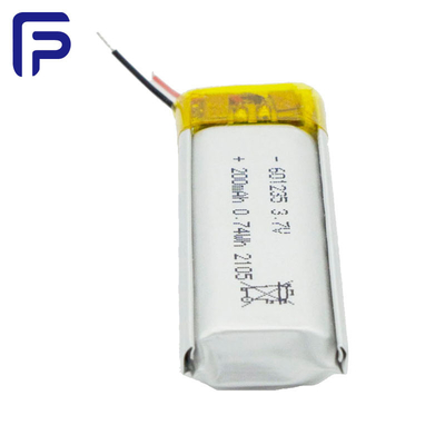 601235 Rechargeable Lithium Ion Battery Pack 3.7V 200mAh For Wearable Device