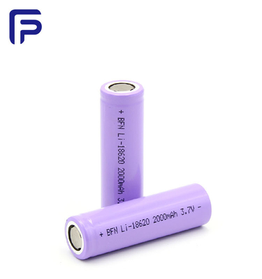 18620C Lithium Ion Rechargeable AAA Battery , 3.7V 2000mAh Battery 1.5A