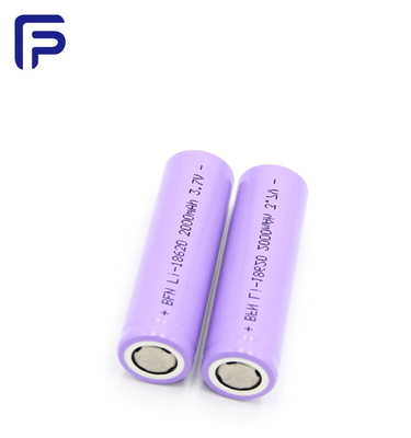 18620C Lithium Ion Rechargeable AAA Battery , 3.7V 2000mAh Battery 1.5A