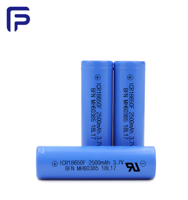 2500mAh 18650 Lithium Ion Rechargeable Battery 3.7V For Safety Equipment