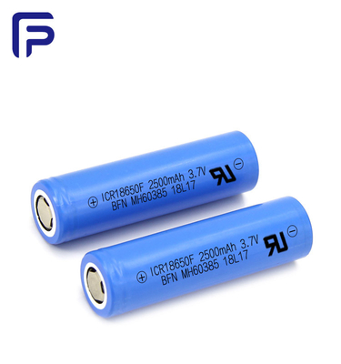 2500mAh 18650 Lithium Ion Rechargeable Battery 3.7V For Safety Equipment
