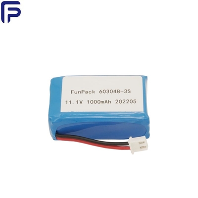 3S 603048 Lithium Ion Battery Pack 11.1V 1000mAh 300 Cycle For Medical Machine