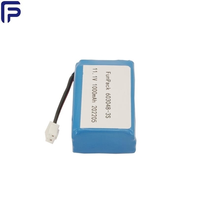 3S 603048 Lithium Ion Battery Pack 11.1V 1000mAh 300 Cycle For Medical Machine