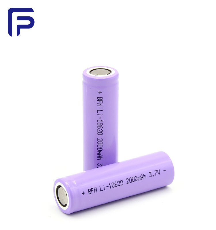 18620C Lithium Ion Rechargeable AAA Battery , 3.7V 2000mAh Battery 1.5A